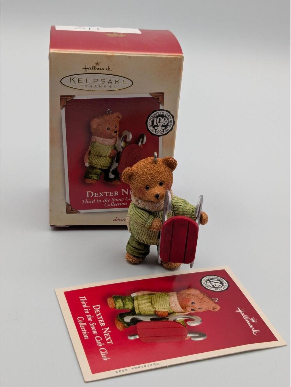 Hallmark Keepsake Dexter Next 2002, 3rd in Snow Cub Club, Vintage Ornament